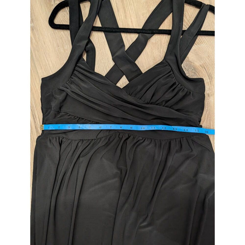 Torrid Black Sleeveless Crisscross Babydoll Maxi Dress Size 0 Large Formal - Picture 10 of 11